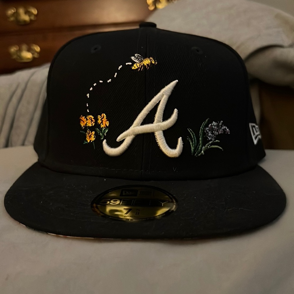 Atlanta Braves New Era Floral Watercolor Fitted Hat